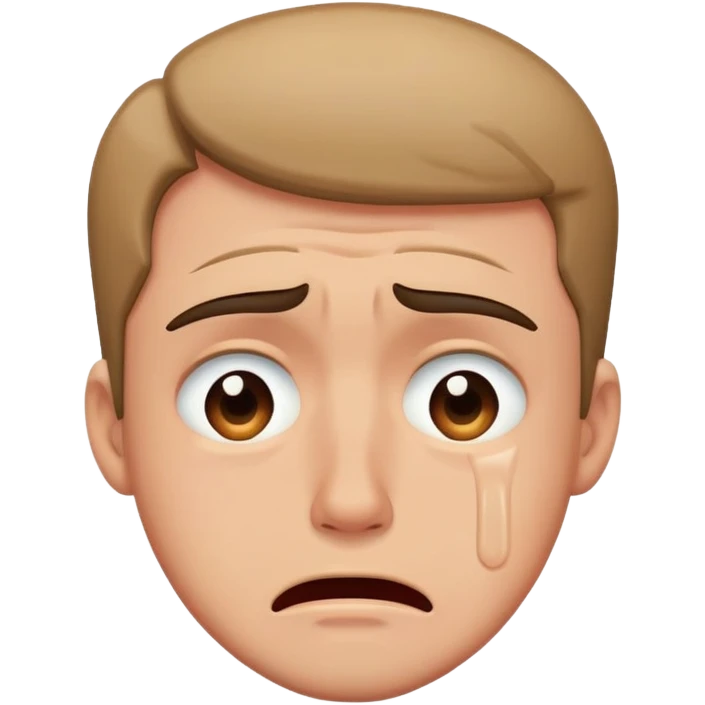 Guy crying emoji