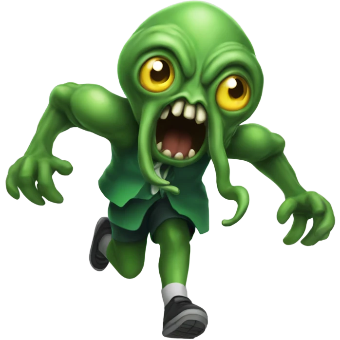Cthulhu speed running emoji