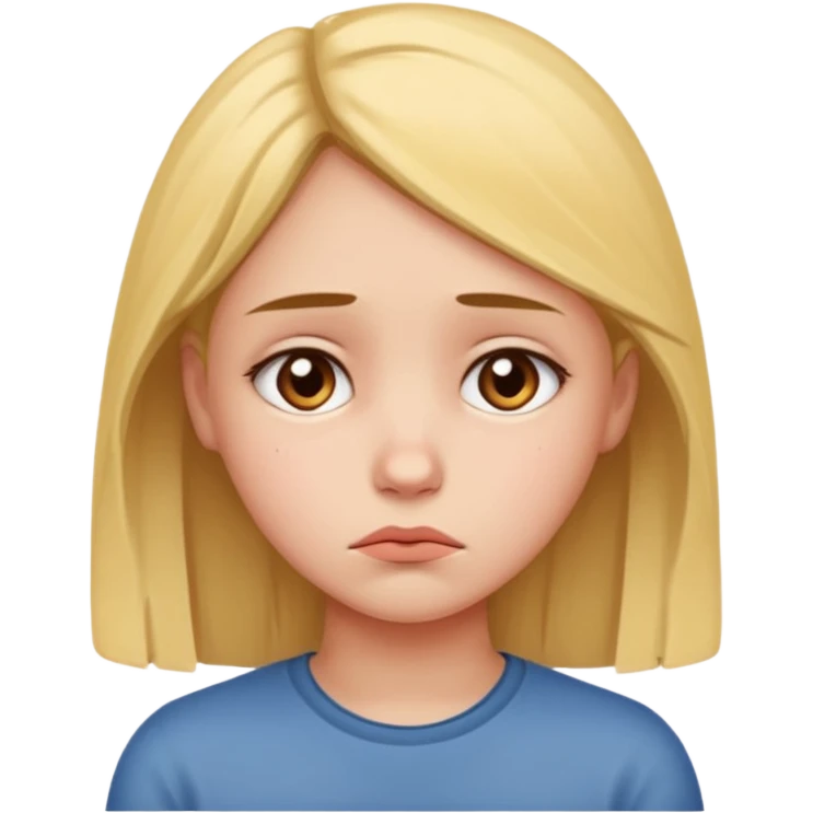 Disenchanted the girl emoji