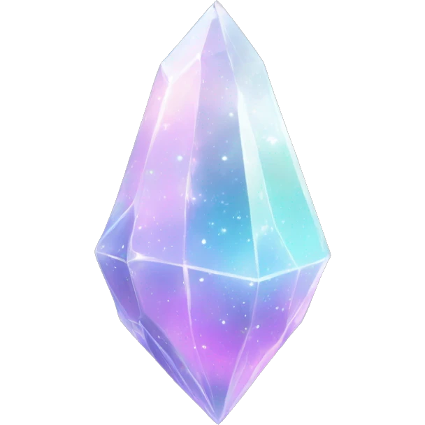 Pastel white iridescent nebula crystal shard emoji