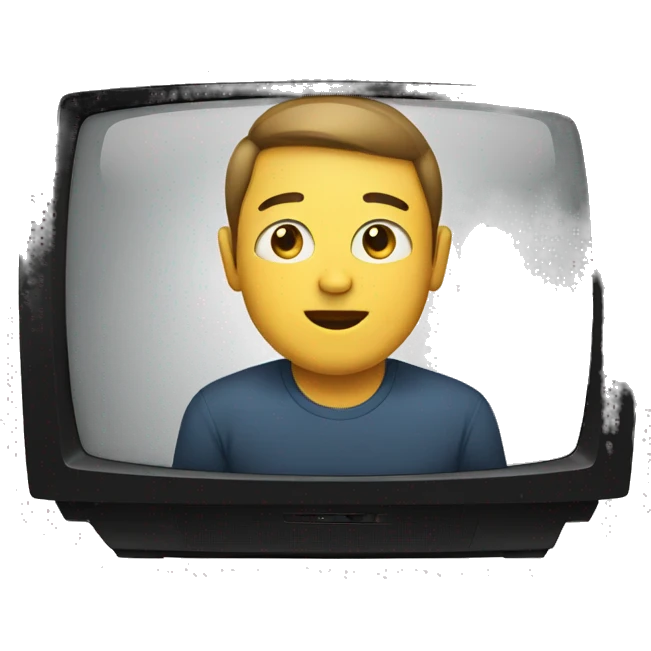 A guy with a tv for a head emoji
