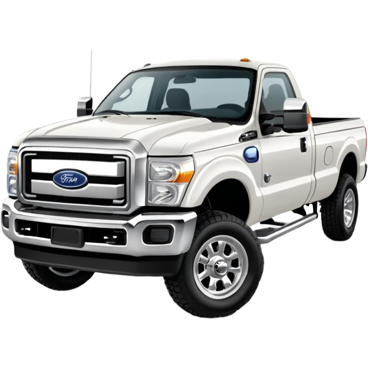 White Ford F250 emoji