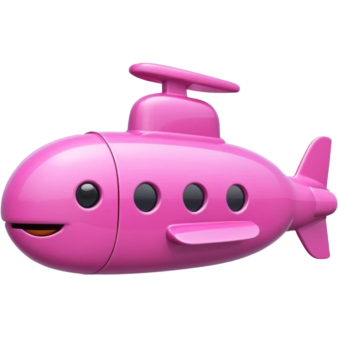 pink mini single submarine in cartoon  emoji