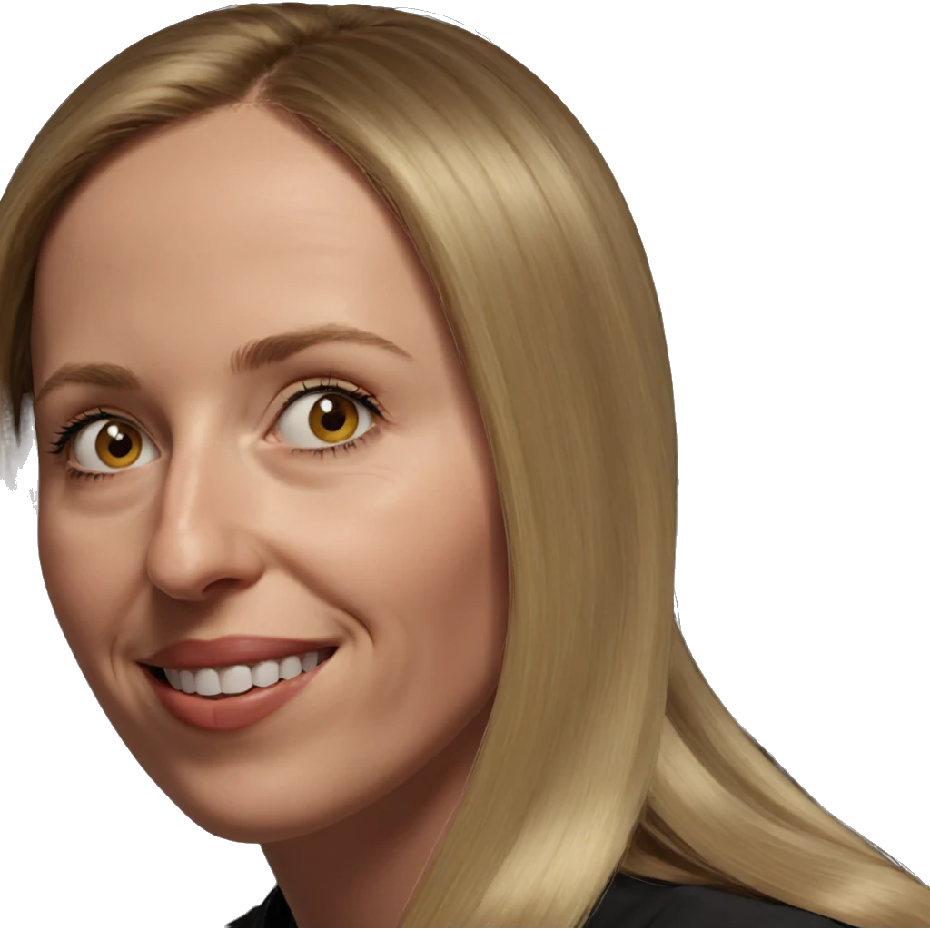 smiling blonde girl portrait emoji