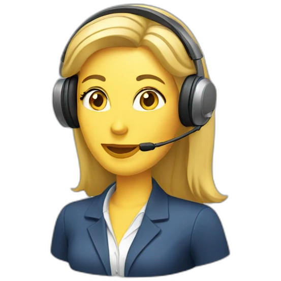 french-saleswomen-with-headset emoji