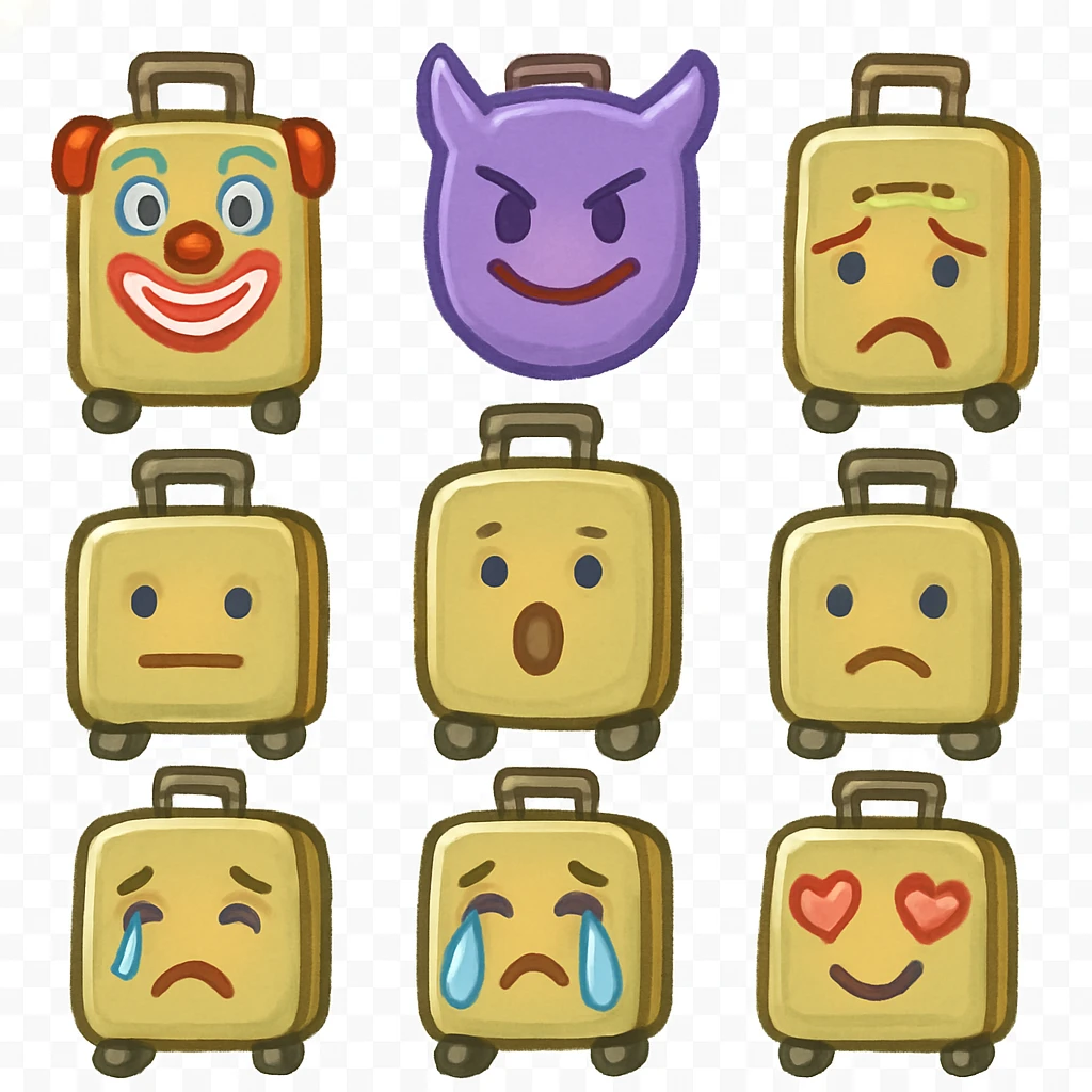 Pale olive Suitcases emoji