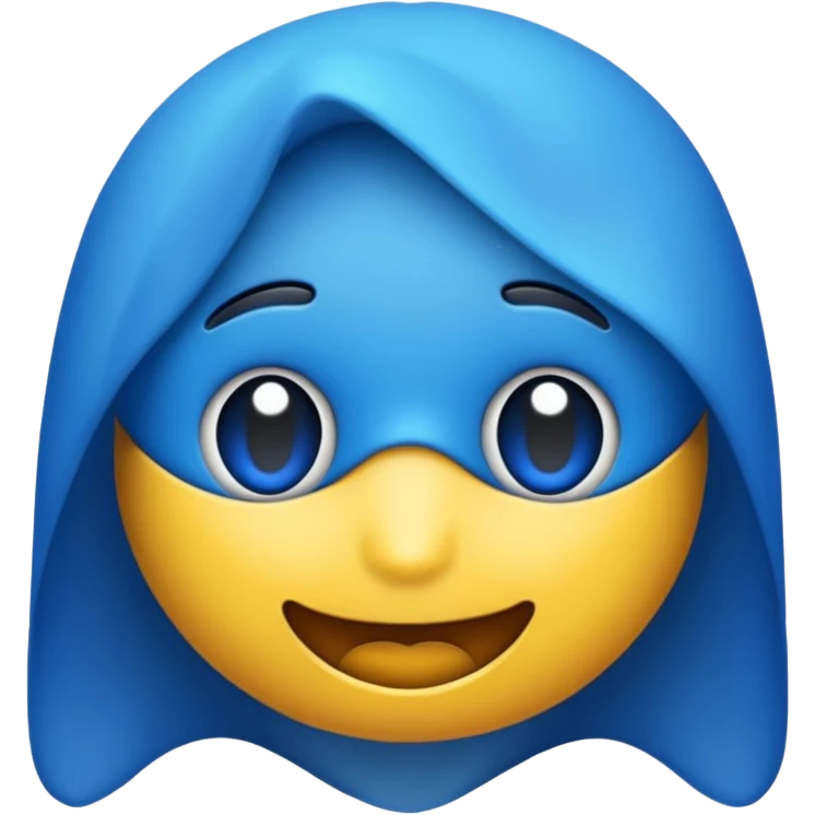 emoji cu un pupic albastru  emoji