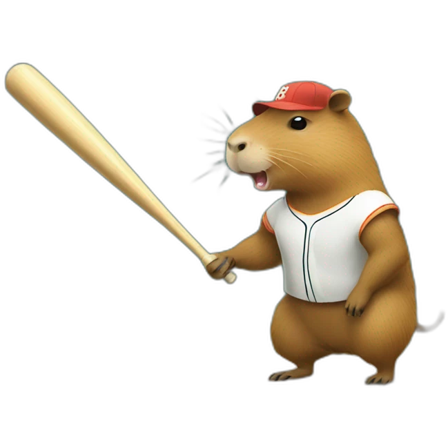 capybara playing baseball emoji