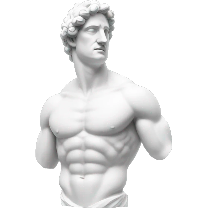 white Greek statue with muscles emoji