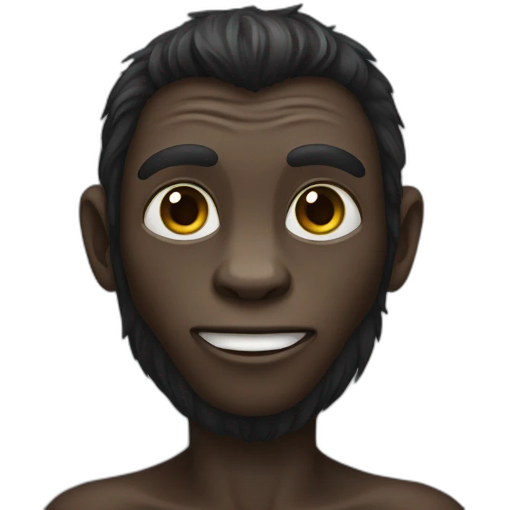 Black monkey human emoji