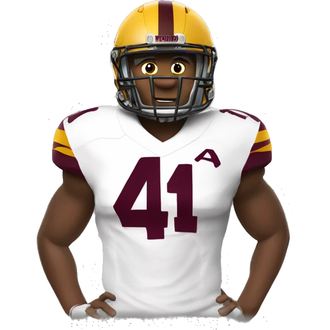 Arizona state university football white player number 4 emoji