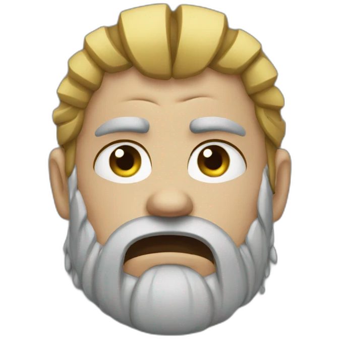 Sad crying viking emoji
