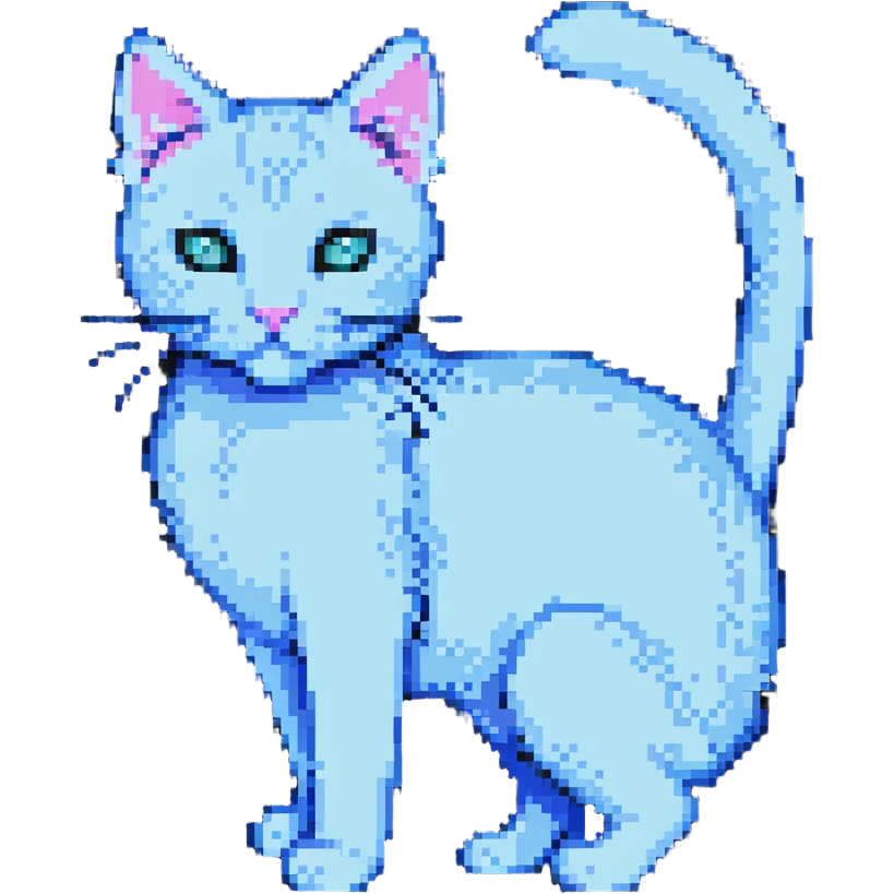 light-blue cat emoji