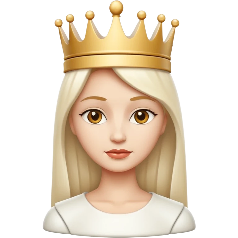 white chess queen emoji