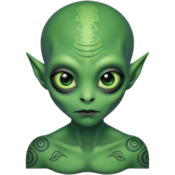 alien with tattoo emoji
