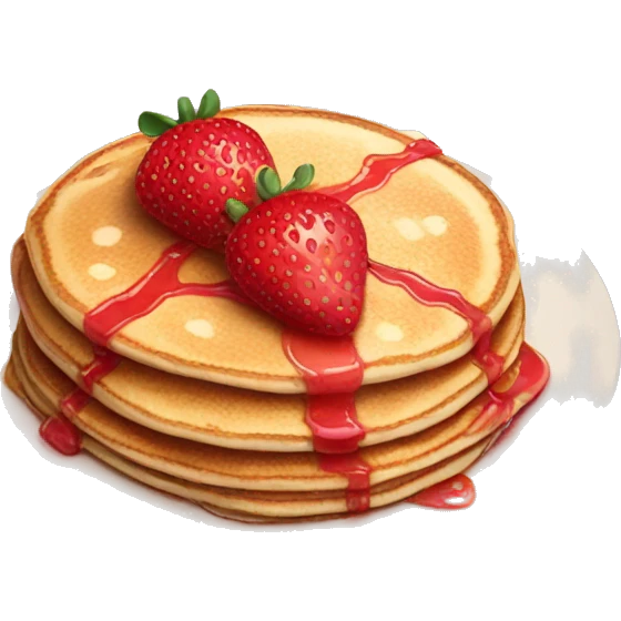 Strawberry pancakes emoji