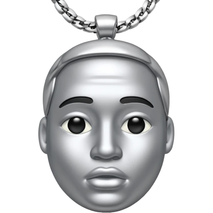silver rapper necklace emoji