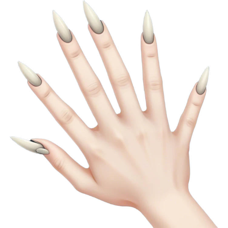 A hand with nails on its fingers bent in witch type way emoji