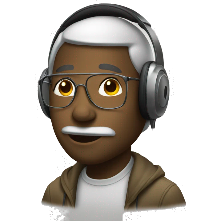 Hush with headphone emoji