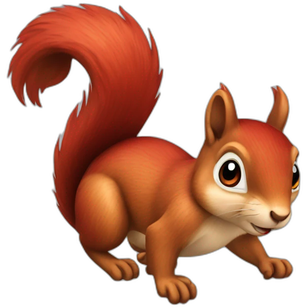 squirrel with a red forelock emoji