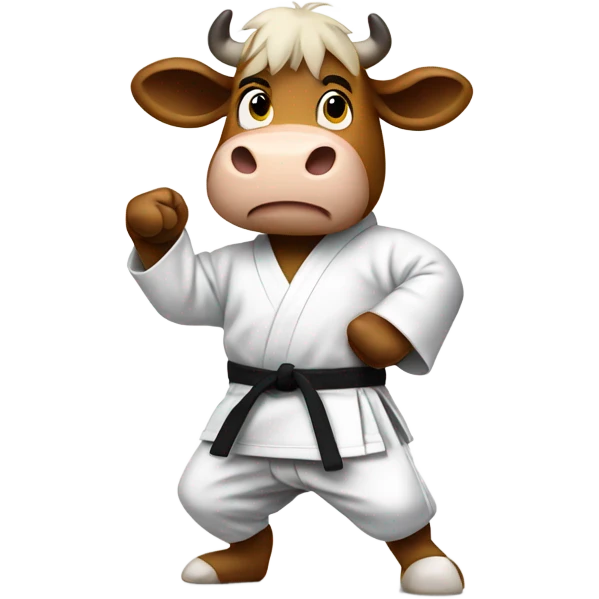 a karate cow emoji