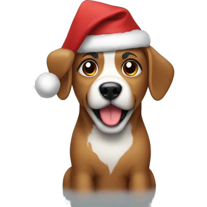 Christmas dog emoji
