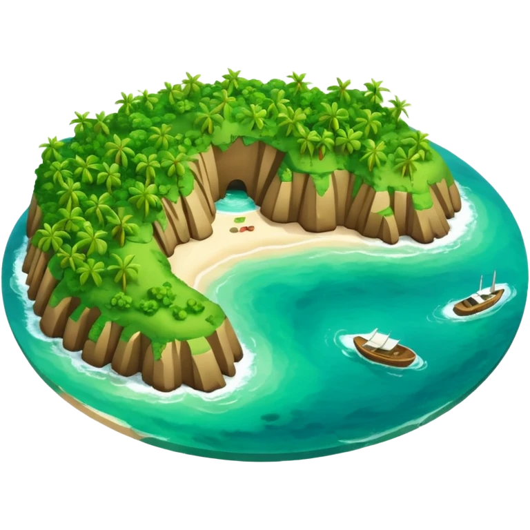 Créer un emoji représentant la Guadeloupe dans sa forme géographique réelle, vue du dessus emoji