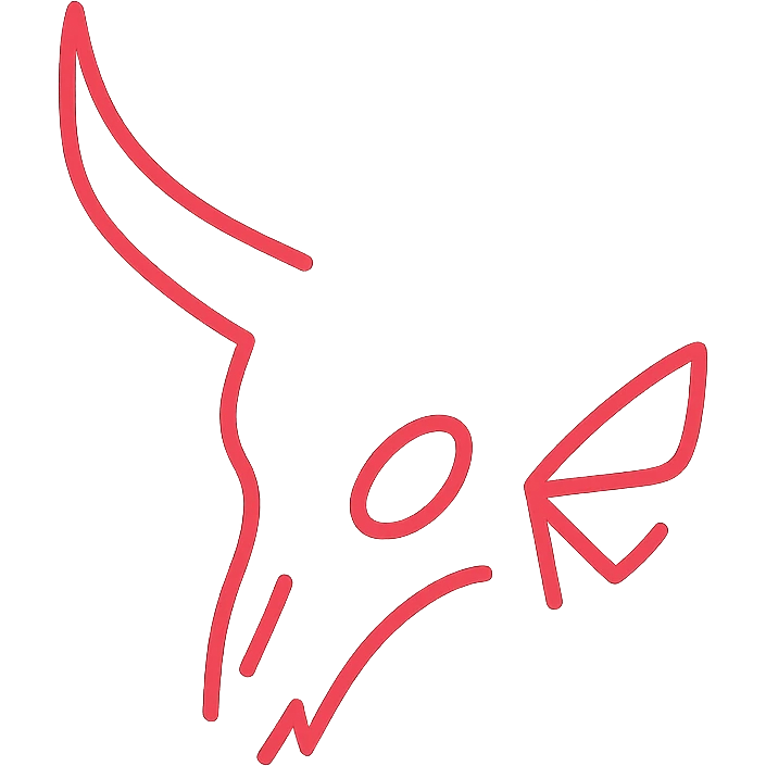 utmost minimal horror: extremely sparse red line art of minotaur-stoat skull with just 5-6 thin lines total suggesting broken horn, single eye, and hint of moth wings, almost entirely transparent/hollow, 95% empty space, severely incomplete outlines, absolute minimum red lines needed to barely suggest the horror creature emoji