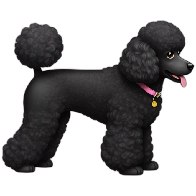 Black poodle toy emoji