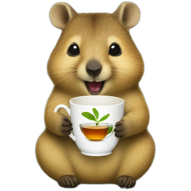 quokka drinks tea emoji