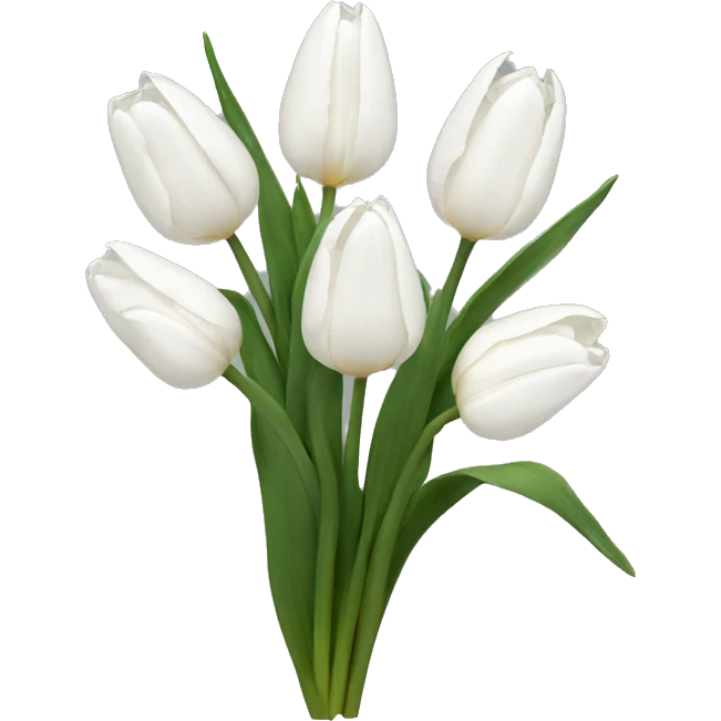 White tulips emoji