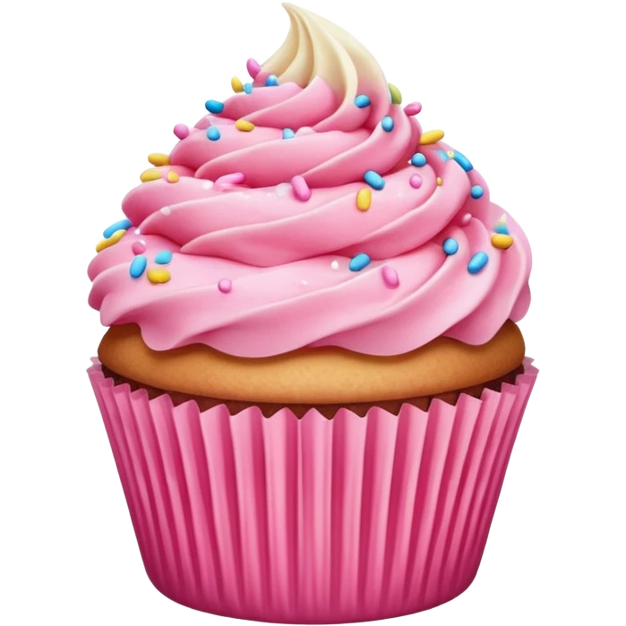Cupcake with pink icing emoji