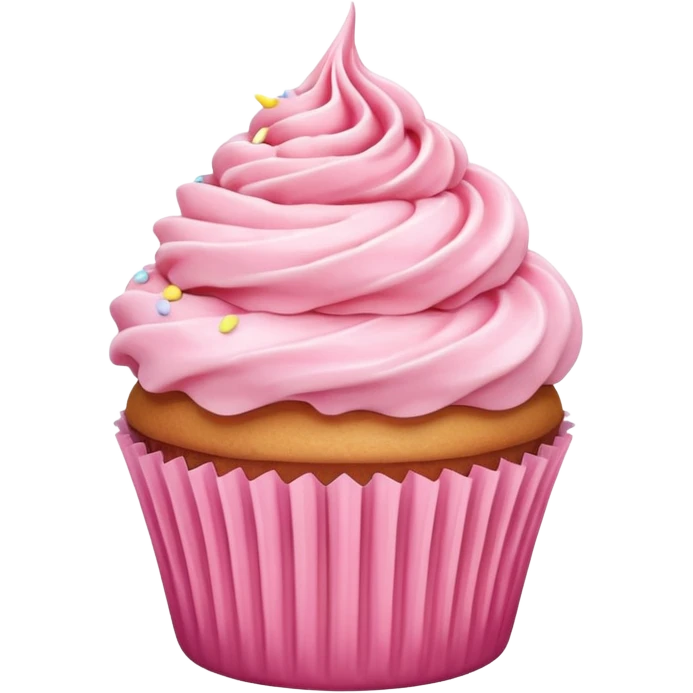Cupcake with pink icing emoji