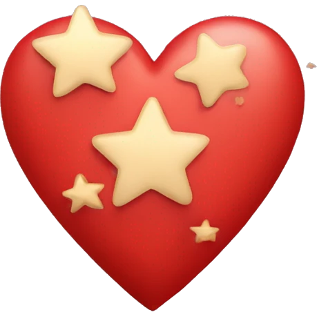 Red heart with stars emoji