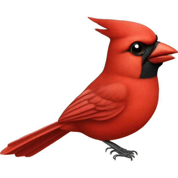 Cardinal flying with slug emoji