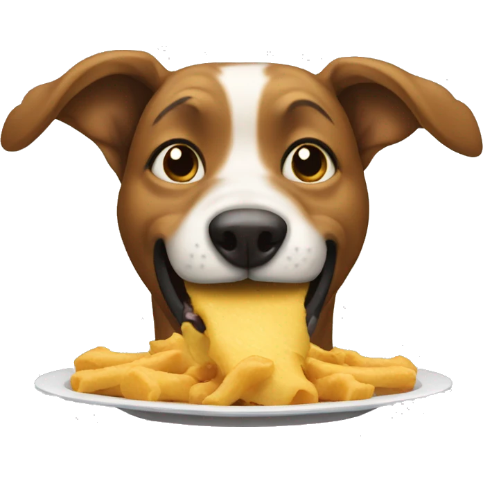 Dog eating  emoji