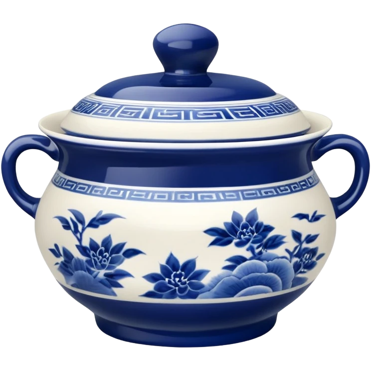 blue chinese gaiwan without handles emoji