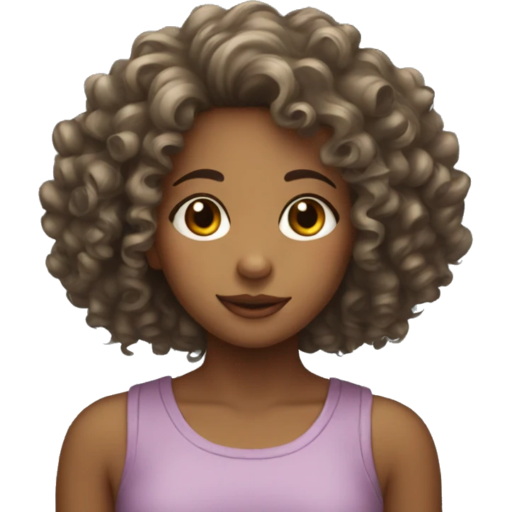 Girl with curly hair emoji