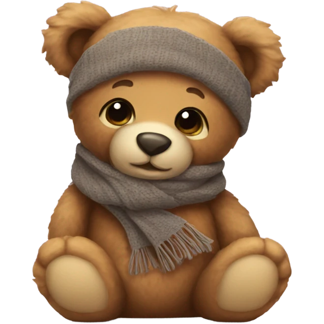 teddy bear with scarf emoji