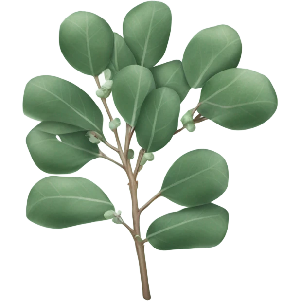  branch of silver dollar eucalyptus emoji