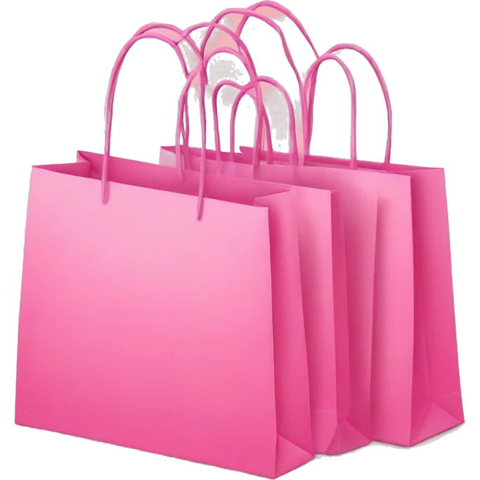 Cute pink Shopping bags  emoji