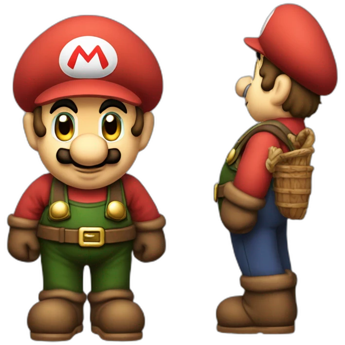 super mario waering tradional bavarion clothes like going to the octobergest emoji