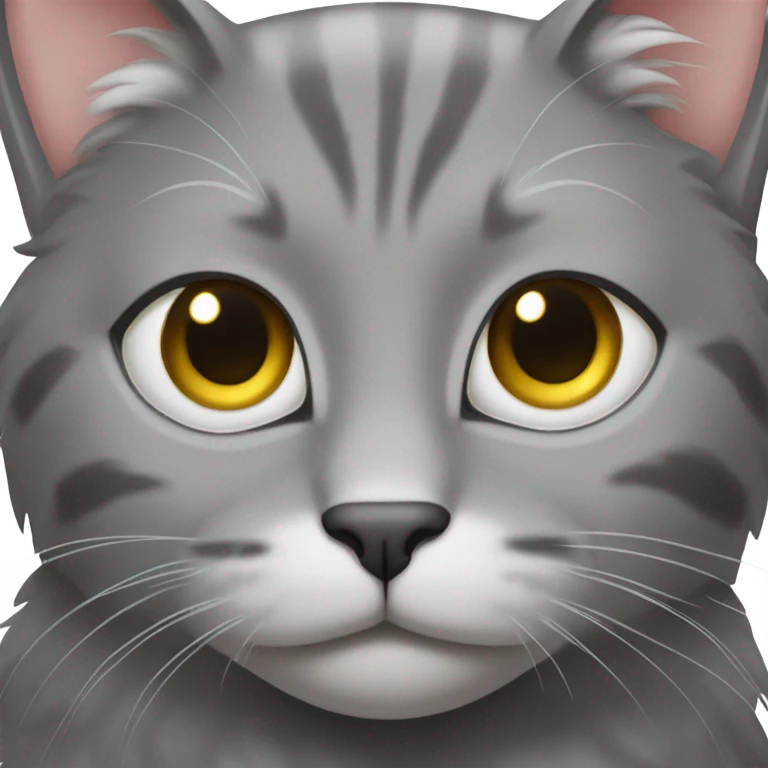Gray cat emoji