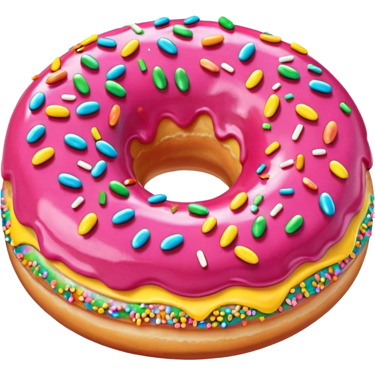 Donut, rose avec des vermicelles emoji