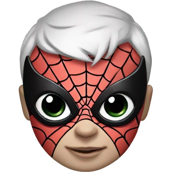 Baby Spiderman mask round shape emoji