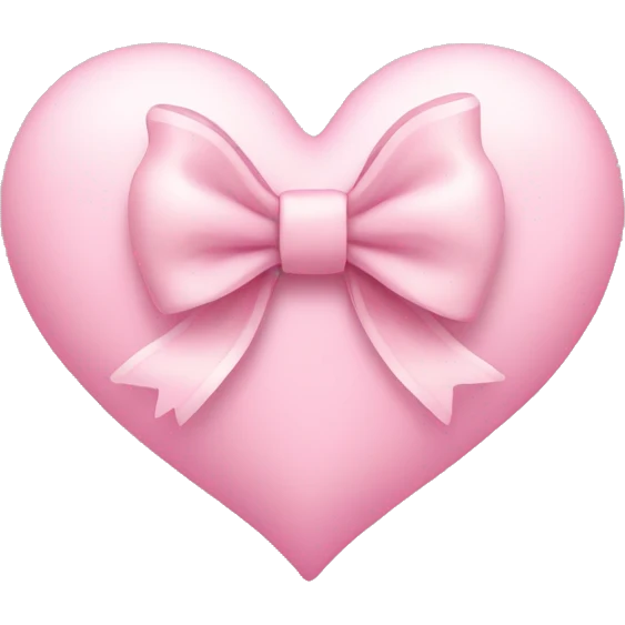 Light pink heart with a bow emoji