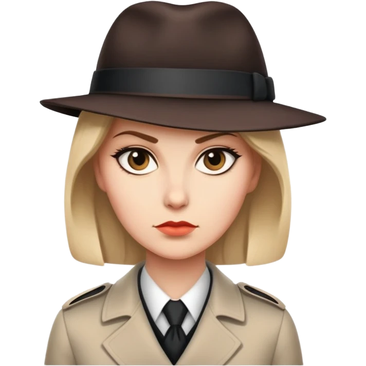 Штирлиц in a classic spy outfit, serious expression emoji