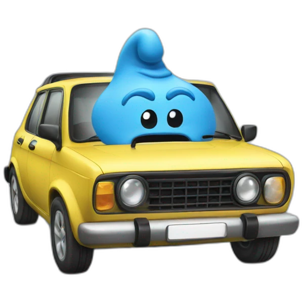 Smurf car emoji