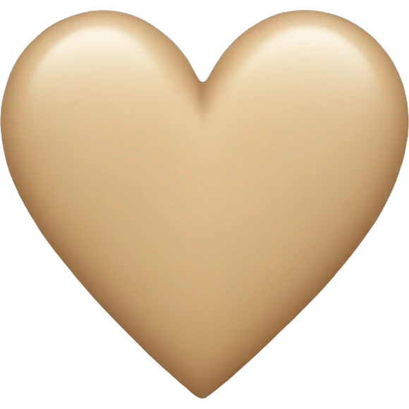 Beige heart  emoji