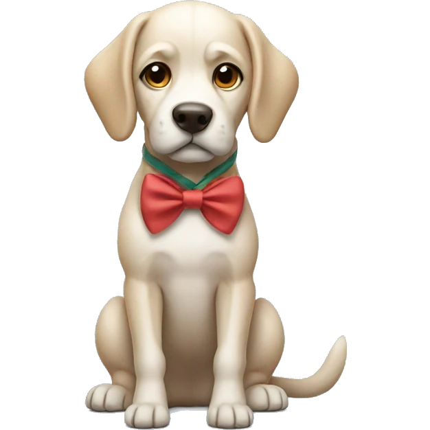 Dog with a bow emoji